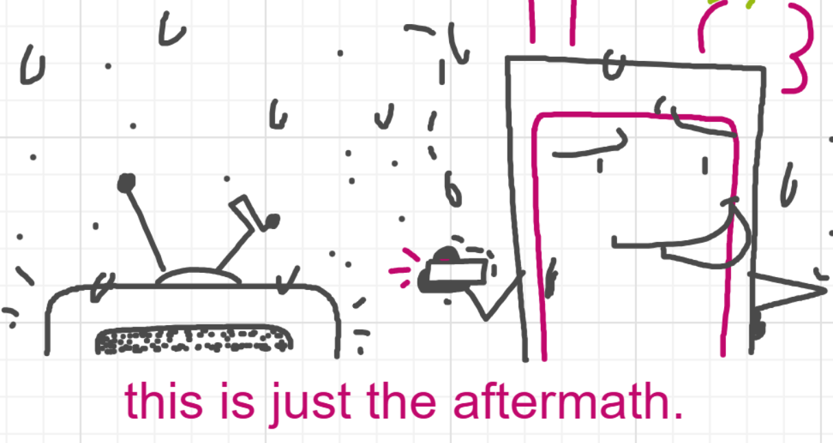 A panel from I've Been Everywhere, Man, episode nine of the Board Boards object show by Furretwalk/WalkingFurret.